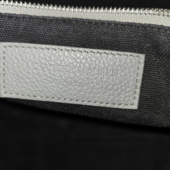 Alexander McQueen Legend Pebbled Leather Oversized Tote Satchel, Grey. LIKE NEW - Picture 12 of 16